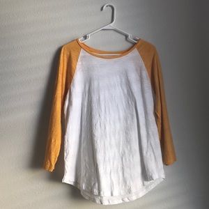 Yellow Baseball Tee